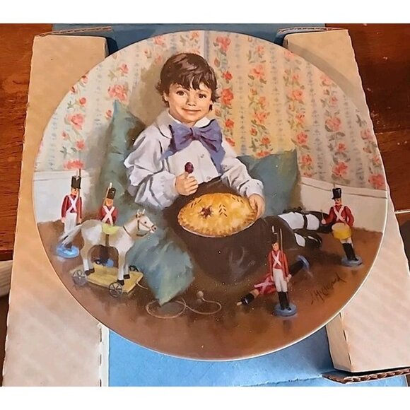 "Little Jack Horner" 4th Plate Mother Goose John McClelland Limited Ed Reco 1982 - Picture 4 of 10